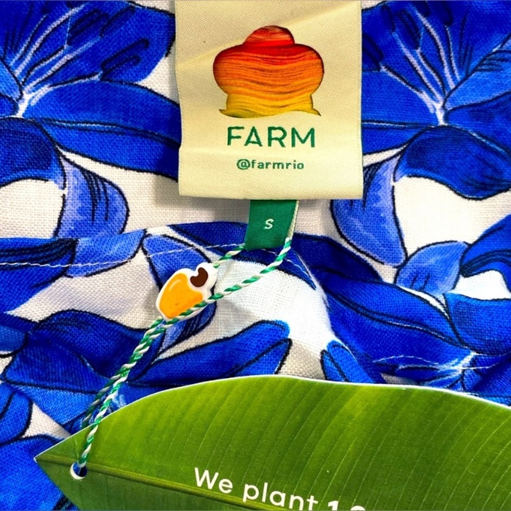 NWT FARM Rio Blue Yard Maxi Dress Size S - Picture 9 of 11